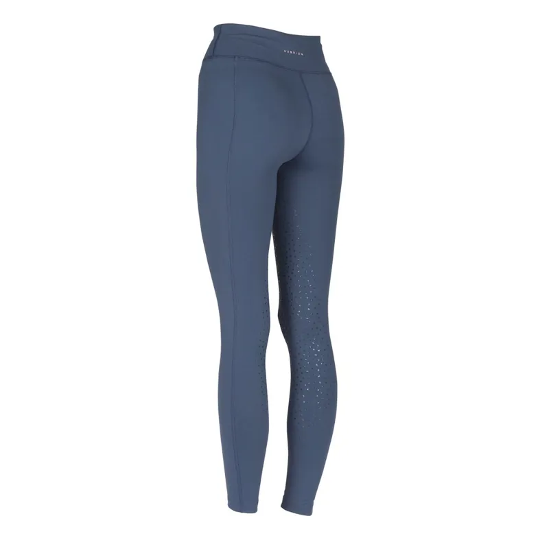 Aubrion Non-Stop Riding Tights - Young Rider in Navy-1